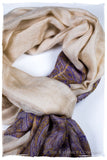 Nafisa Paisley Frontière Pashmina Cashmere Scarf