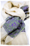 Maysoon Paisley Frontière Pashmina Cashmere Scarf