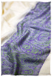 Maysoon Paisley Frontière Pashmina Cashmere Scarf