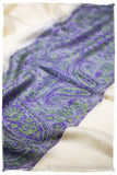 Maysoon Paisley Frontière Pashmina Cashmere Scarf