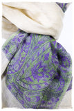 Maysoon Paisley Frontière Pashmina Cashmere Scarf