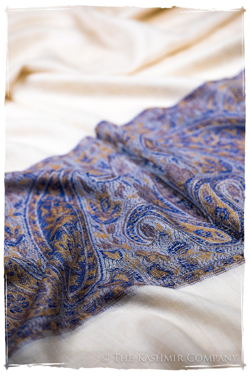 Maya Paisley Frontière Pashmina Cashmere Scarf
