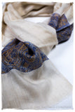 Maya Paisley Frontière Pashmina Cashmere Scarf