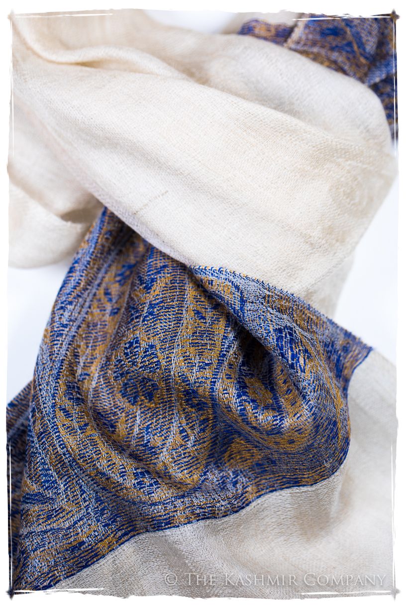 Maya Paisley Frontière Pashmina Cashmere Scarf