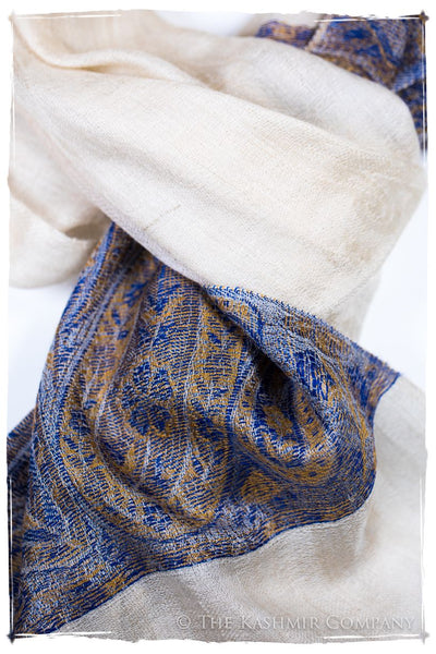 Maya Paisley Frontière Pashmina Cashmere Scarf