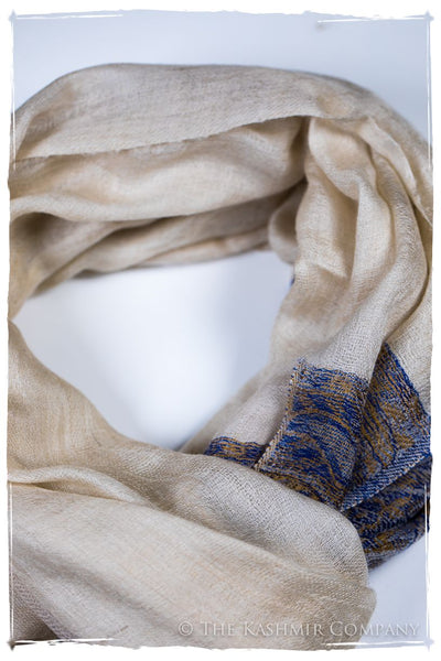 Maya Paisley Frontière Pashmina Cashmere Scarf