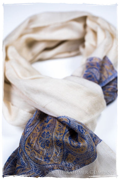 Maya Paisley Frontière Pashmina Cashmere Scarf