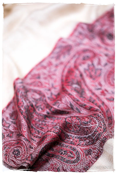 Layal Paisley Frontière Pashmina Cashmere Scarf