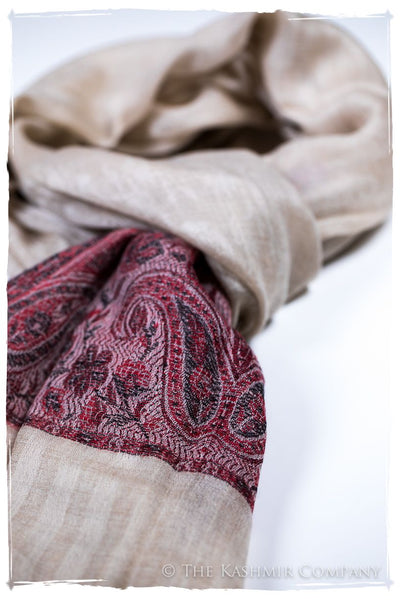 Layal Paisley Frontière Pashmina Cashmere Scarf