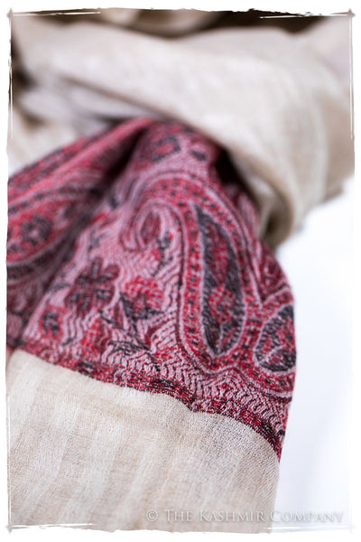 Layal Paisley Frontière Pashmina Cashmere Scarf