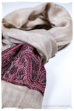 Layal Paisley Frontière Pashmina Cashmere Scarf