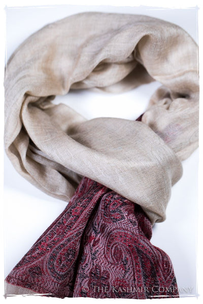 Layal Paisley Frontière Pashmina Cashmere Scarf