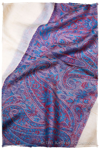 Khairunnisa Paisley Frontière Pashmina Cashmere Scarf