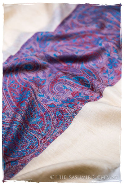 Khairunnisa Paisley Frontière Pashmina Cashmere Scarf