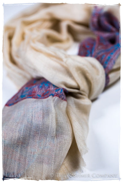 Khairunnisa Paisley Frontière Pashmina Cashmere Scarf