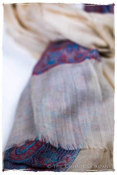 Khairunnisa Paisley Frontière Pashmina Cashmere Scarf