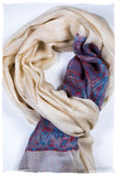 Khairunnisa Paisley Frontière Pashmina Cashmere Scarf