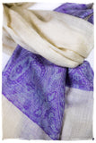 Khadija Paisley Frontière Pashmina Cashmere Scarf