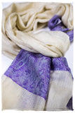Khadija Paisley Frontière Pashmina Cashmere Scarf