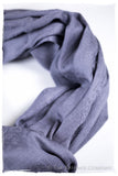 Deep Periwinkle Paisley Kashmir Wool Scarf