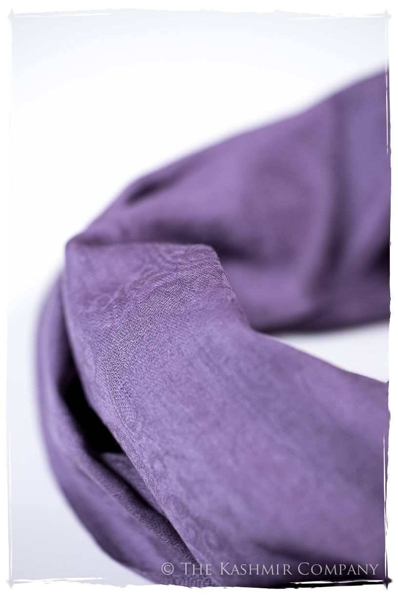 Orchid Mist Paisley Kashmir Wool Scarf