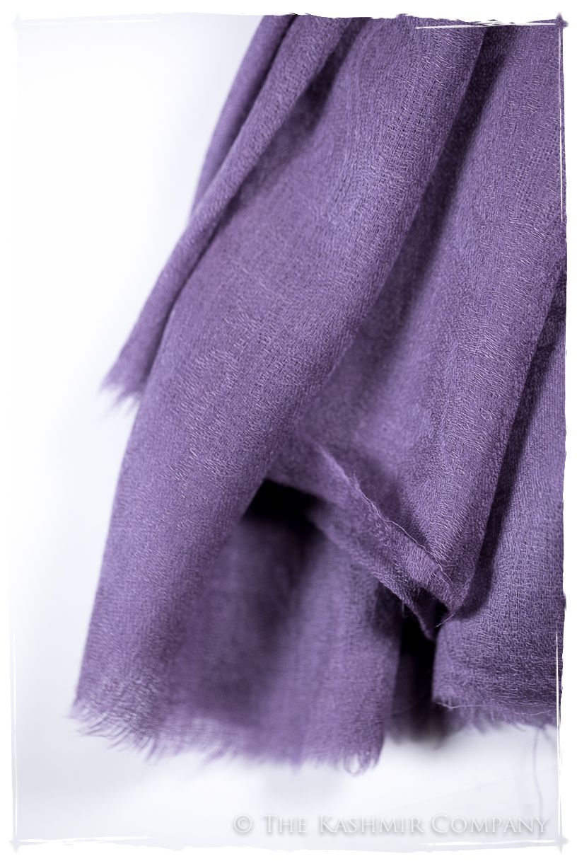 Orchid Mist Paisley Kashmir Wool Scarf
