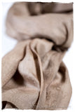 Frosted Almond Paisley Kashmir Wool Scarf