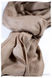 Frosted Almond Paisley Kashmir Wool Scarf