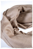 Frosted Almond Paisley Kashmir Wool Scarf
