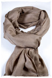 Frosted Almond Paisley Kashmir Wool Scarf