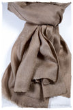 Frosted Almond Paisley Kashmir Wool Scarf