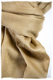 Dusty Citron Gold Paisley Kashmir Wool Scarf