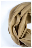 Dusty Citron Gold Paisley Kashmir Wool Scarf