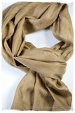 Dusty Citron Gold Paisley Kashmir Wool Scarf