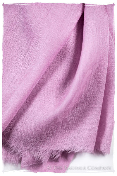 Lilac Chiffon Paisley Kashmir Wool Scarf