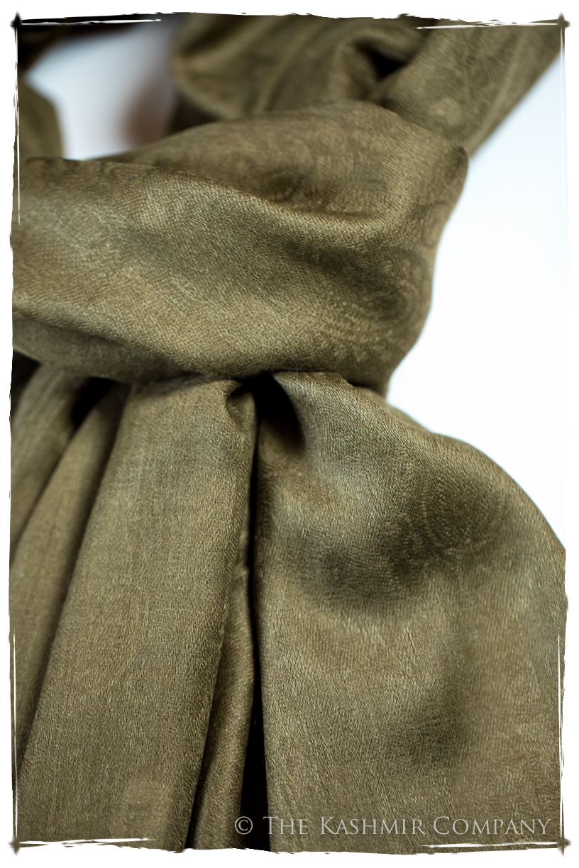 Organic Henna Paisley Kashmir Wool Scarf
