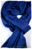 Française Bleu Paisley Kashmir Wool Scarf