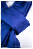 Française Bleu Paisley Kashmir Wool Scarf