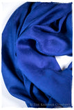 Française Bleu Paisley Kashmir Wool Scarf