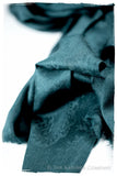 Lyons Bleu Paisley Kashmir Wool Scarf