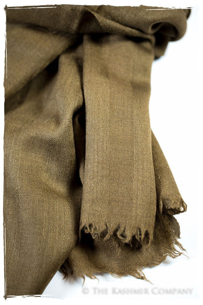 Bronze Mist Paisley Kashmir Wool Scarf