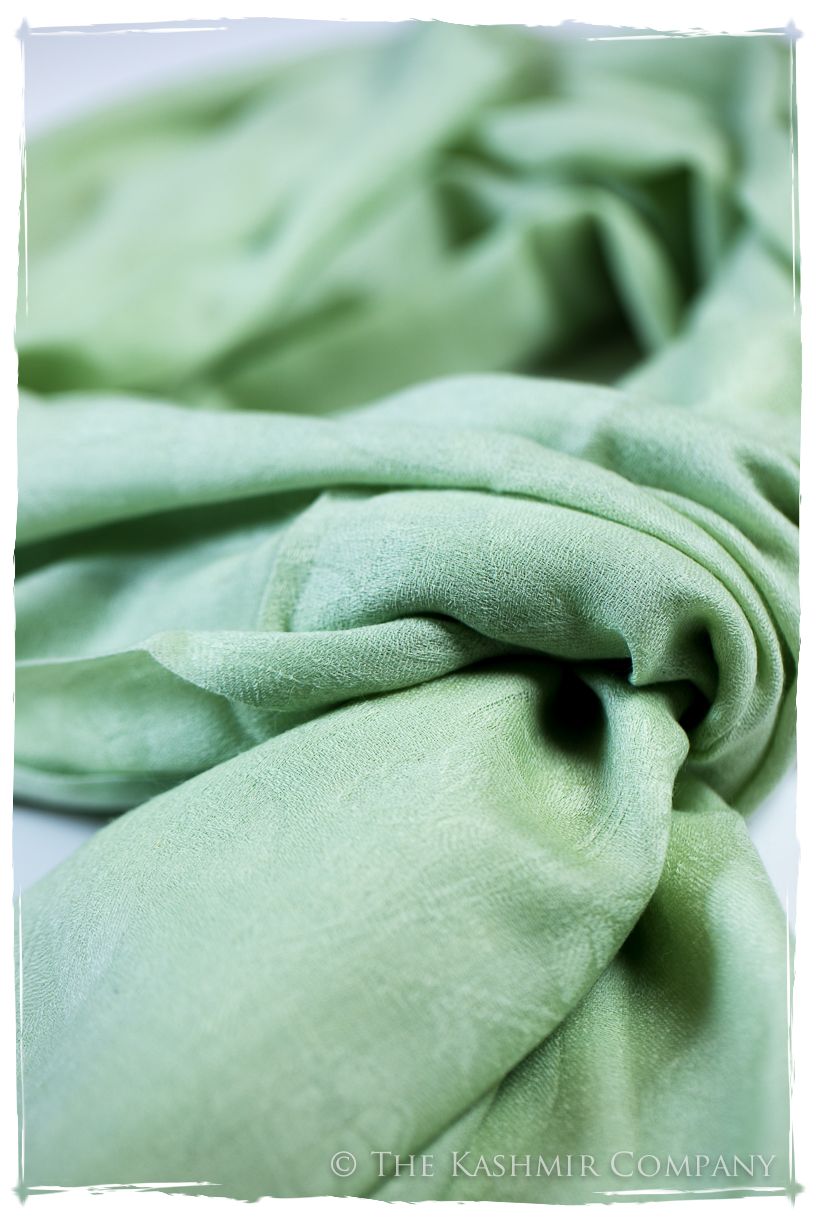 Nile Mist Paisley Kashmir Wool Scarf