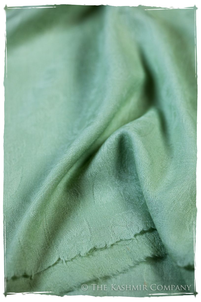 Nile Mist Paisley Kashmir Wool Scarf