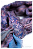 Adelasia Paisley Reversible Kashmir Wool Scarf