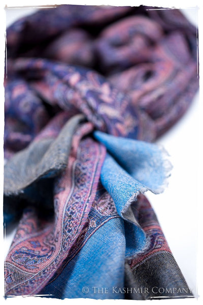 Adelasia Paisley Reversible Kashmir Wool Scarf