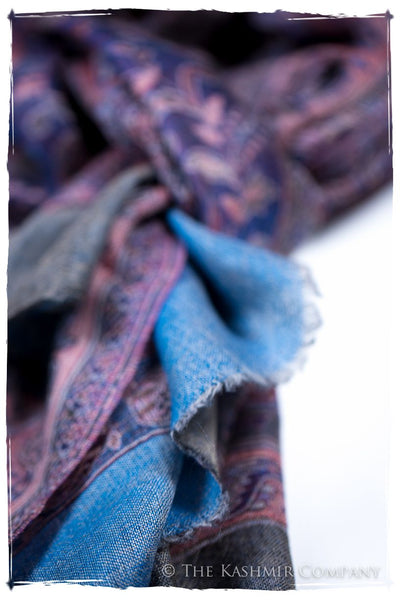 Adelasia Paisley Reversible Kashmir Wool Scarf