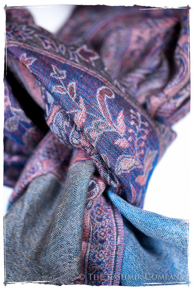 Adelasia Paisley Reversible Kashmir Wool Scarf