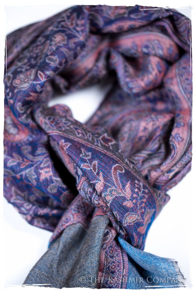 Adelasia Paisley Reversible Kashmir Wool Scarf