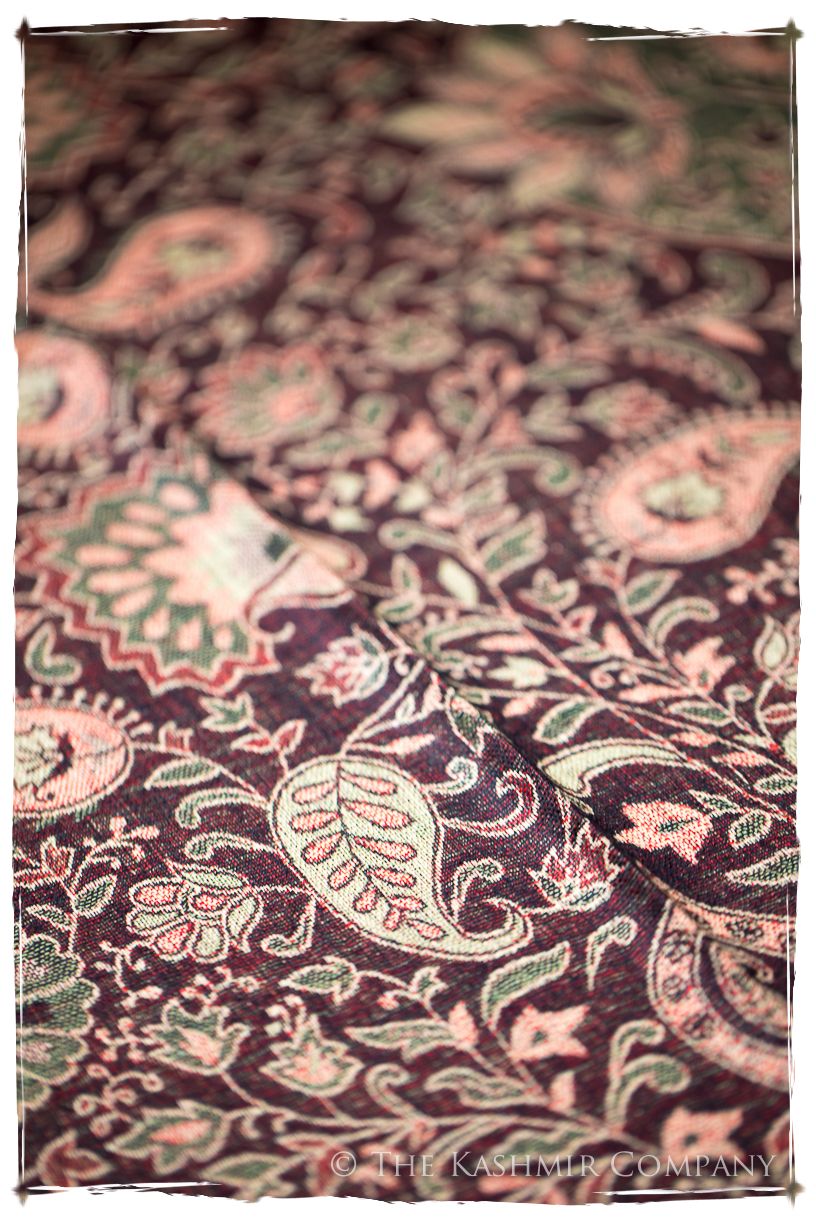 Adriana Paisley Reversible Kashmir Wool Scarf