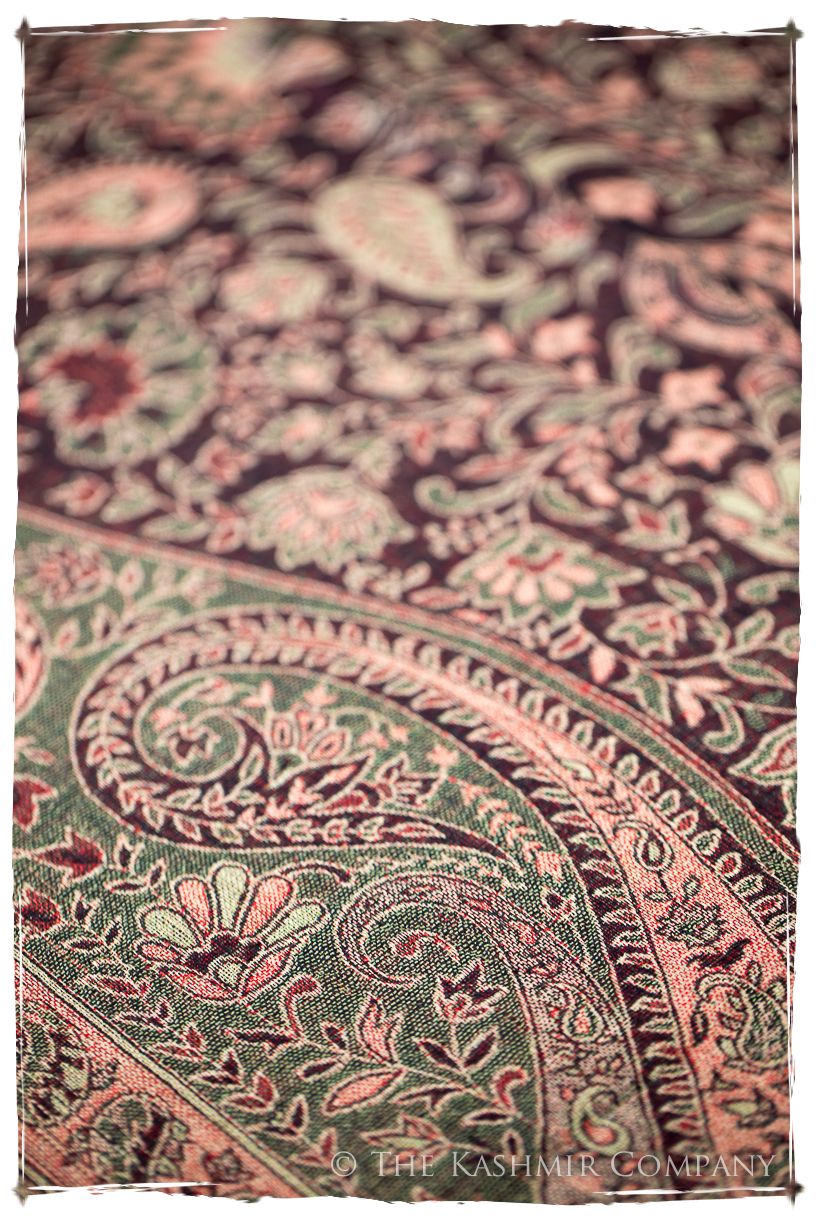 Adriana Paisley Reversible Kashmir Wool Scarf